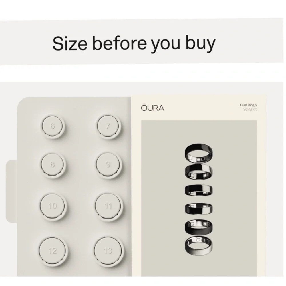 Size Before You Buy Oura Ring 5 Sizing Kit